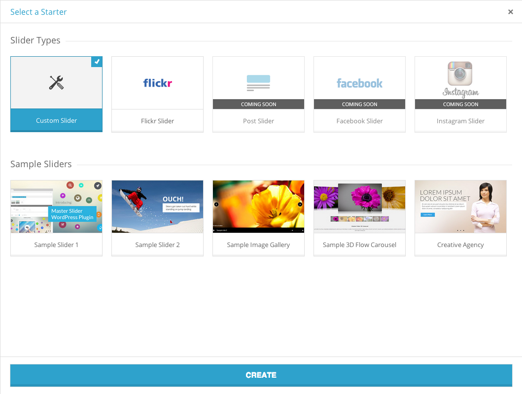 Master Slider sample sliders